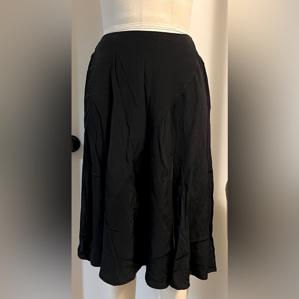 Cuyana Asymmetrical Silk Skirt - size S - black